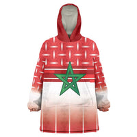 World Football Morocco Custom Wearable Blanket Hoodie 1994 Away Retro Red Jersey - Wonder Print Shop