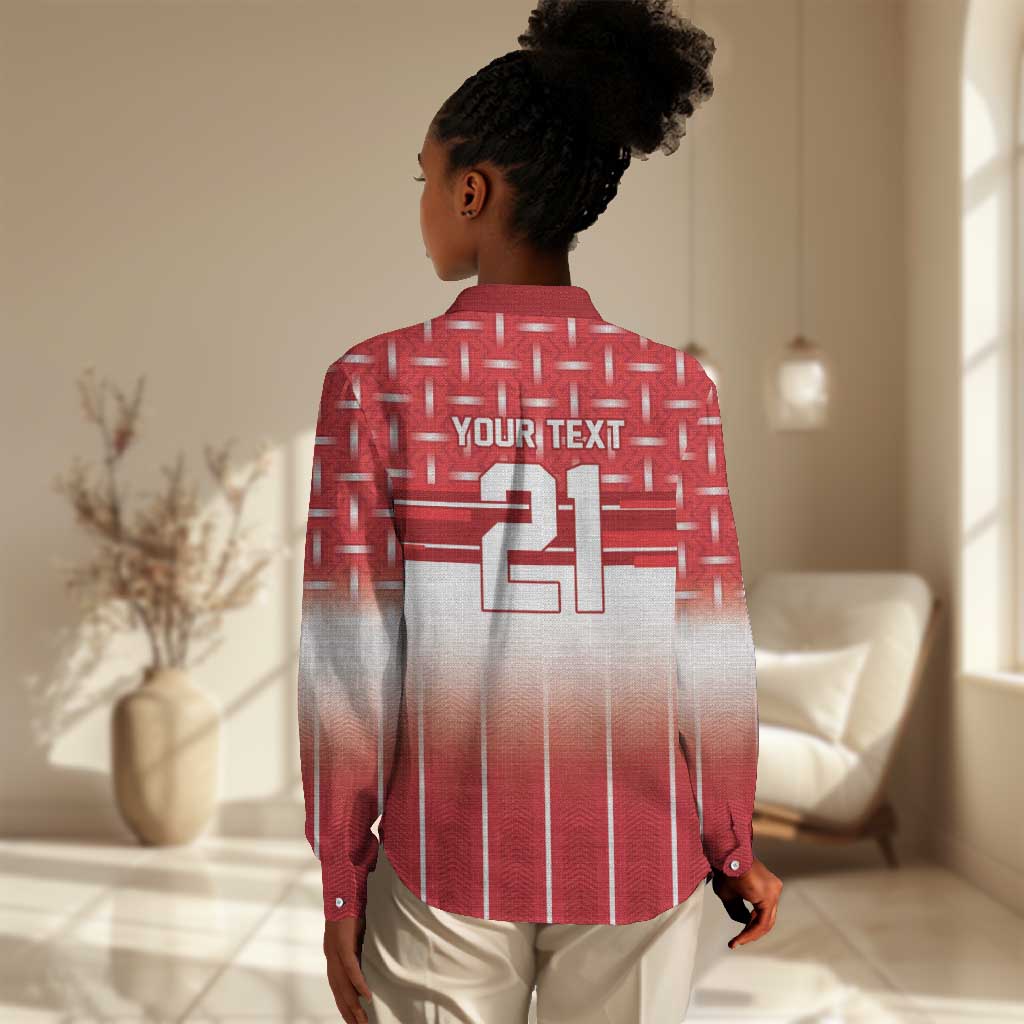 World Football Morocco Custom Women Casual Shirt 1994 Away Retro Red Jersey - Wonder Print Shop