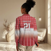 World Football Morocco Custom Women Casual Shirt 1994 Away Retro Red Jersey - Wonder Print Shop