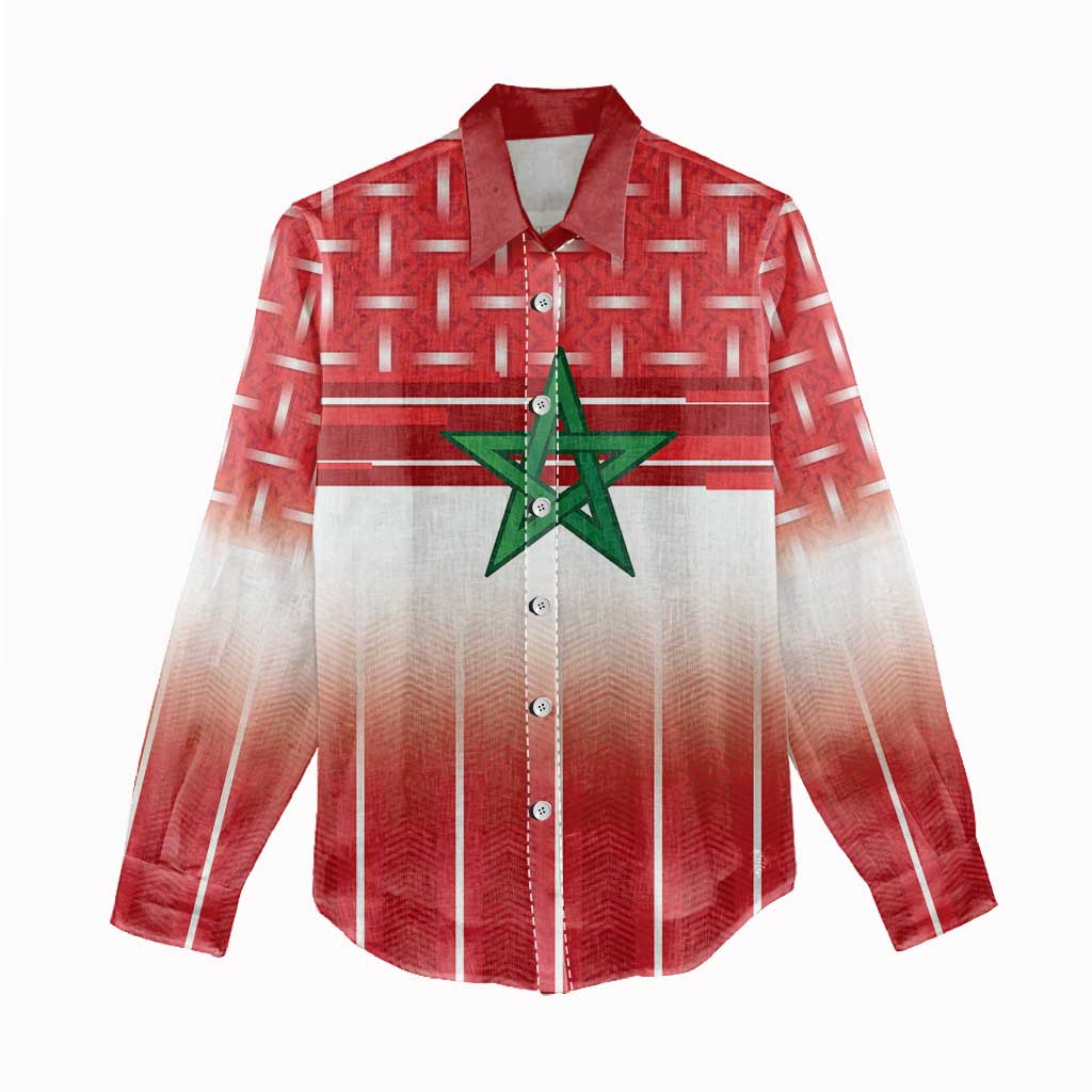 World Football Morocco Custom Women Casual Shirt 1994 Away Retro Red Jersey - Wonder Print Shop