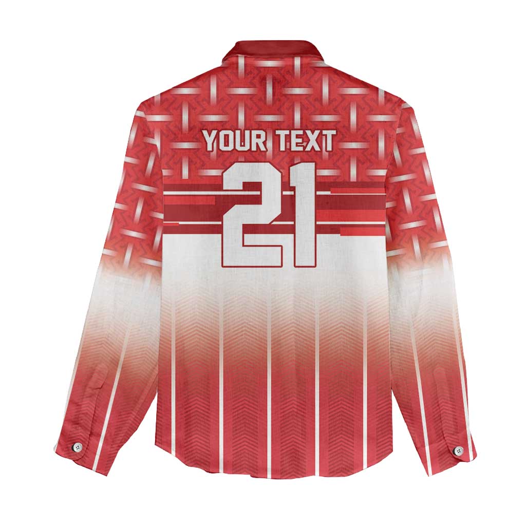 World Football Morocco Custom Women Casual Shirt 1994 Away Retro Red Jersey - Wonder Print Shop