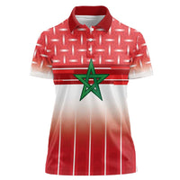 World Football Morocco Custom Women Polo Shirt 1994 Away Retro Red Jersey - Wonder Print Shop
