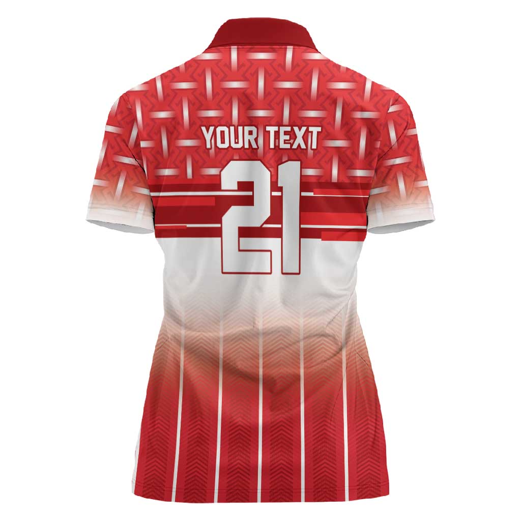 World Football Morocco Custom Women Polo Shirt 1994 Away Retro Red Jersey - Wonder Print Shop