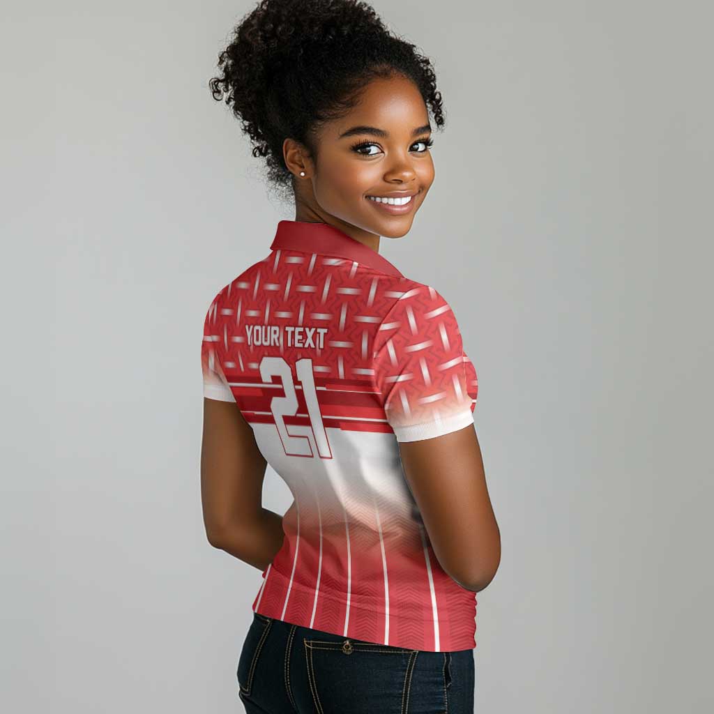 World Football Morocco Custom Women Polo Shirt 1994 Away Retro Red Jersey - Wonder Print Shop