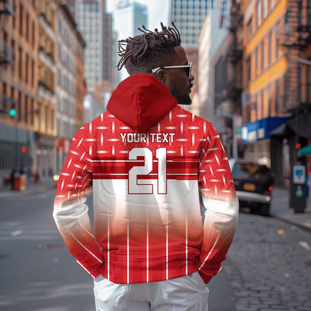 World Football Morocco Custom Zip Hoodie 1994 Away Retro Red Jersey - Wonder Print Shop