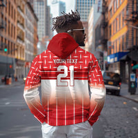 World Football Morocco Custom Zip Hoodie 1994 Away Retro Red Jersey - Wonder Print Shop