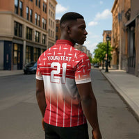 World Football Morocco Custom Zipper Polo Shirt 1994 Away Retro Red Jersey - Wonder Print Shop