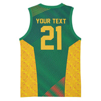World Football 2026 South Africa Custom Basketball Jersey Tradional Protea Kente Pattern - Wonder Print Shop