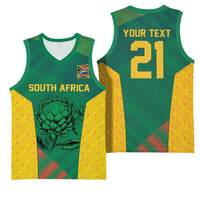 World Football 2026 South Africa Custom Basketball Jersey Tradional Protea Kente Pattern - Wonder Print Shop