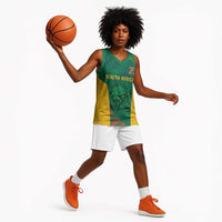 World Football 2026 South Africa Custom Basketball Jersey Tradional Protea Kente Pattern - Wonder Print Shop