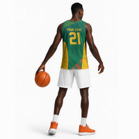 World Football 2026 South Africa Custom Basketball Jersey Tradional Protea Kente Pattern - Wonder Print Shop
