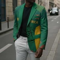 World Football 2026 South Africa Custom Blazer Tradional Protea Kente Pattern - Wonder Print Shop