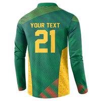 World Football 2026 South Africa Custom Button Sweatshirt Tradional Protea Kente Pattern