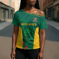 World Football 2026 South Africa Custom Cross Shoulder Shirt Tradional Protea Kente Pattern - Wonder Print Shop