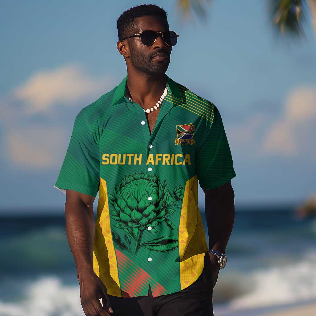 World Football 2026 South Africa Custom Hawaiian Shirt Tradional Protea Kente Pattern - Wonder Print Shop