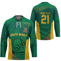 World Football 2026 South Africa Custom Hockey Jersey Tradional Protea Kente Pattern - Wonder Print Shop