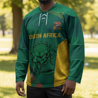 World Football 2026 South Africa Custom Hockey Jersey Tradional Protea Kente Pattern - Wonder Print Shop