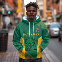 World Football 2026 South Africa Custom Hoodie Tradional Protea Kente Pattern - Wonder Print Shop