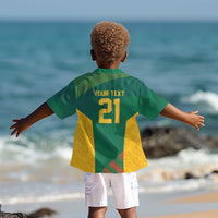 World Football 2026 South Africa Custom Kid Hawaiian Shirt Tradional Protea Kente Pattern - Wonder Print Shop