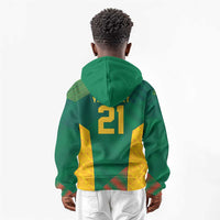 World Football 2026 South Africa Custom Kid Hoodie Tradional Protea Kente Pattern - Wonder Print Shop