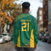 World Football 2026 South Africa Custom Long Sleeve Shirt Tradional Protea Kente Pattern - Wonder Print Shop