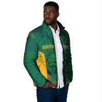 World Football 2026 South Africa Custom Padded Jacket Tradional Protea Kente Pattern - Wonder Print Shop