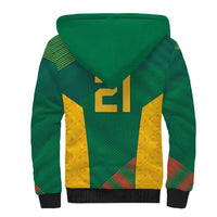 World Football 2026 South Africa Custom Sherpa Hoodie Tradional Protea Kente Pattern - Wonder Print Shop
