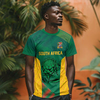 World Football 2026 South Africa Custom T shirt Tradional Protea Kente Pattern - Wonder Print Shop