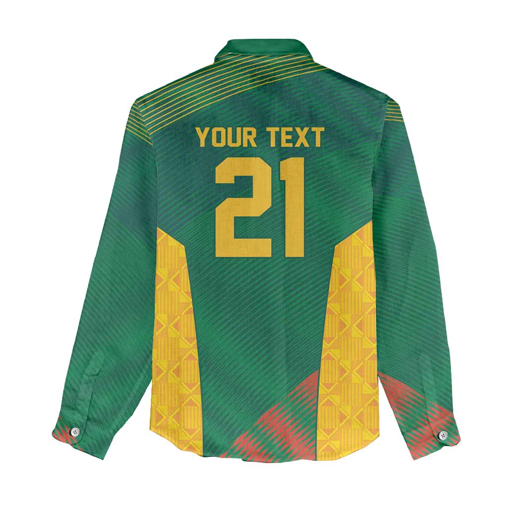 World Football 2026 South Africa Custom Women Casual Shirt Tradional Protea Kente Pattern - Wonder Print Shop