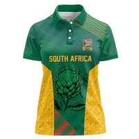 World Football 2026 South Africa Custom Women Polo Shirt Tradional Protea Kente Pattern - Wonder Print Shop