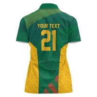 World Football 2026 South Africa Custom Women Polo Shirt Tradional Protea Kente Pattern - Wonder Print Shop