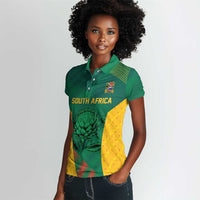 World Football 2026 South Africa Custom Women Polo Shirt Tradional Protea Kente Pattern - Wonder Print Shop