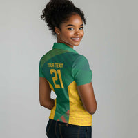 World Football 2026 South Africa Custom Women Polo Shirt Tradional Protea Kente Pattern - Wonder Print Shop