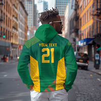 World Football 2026 South Africa Custom Zip Hoodie Tradional Protea Kente Pattern - Wonder Print Shop