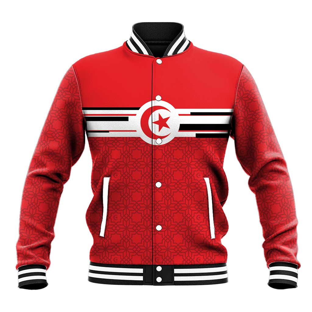 World Football 2026 Tunisia Custom Baseball Jacket Traditional Islamic Motif - Wonder Print Shop
