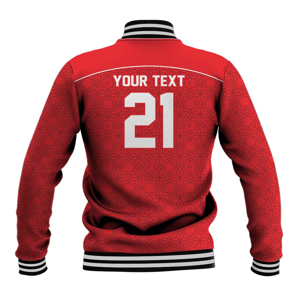 World Football 2026 Tunisia Custom Baseball Jacket Traditional Islamic Motif - Wonder Print Shop