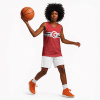 World Football 2026 Tunisia Custom Basketball Jersey Traditional Islamic Motif - Wonder Print Shop
