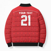 World Football 2026 Tunisia Custom Bomber Puffer Jacket Traditional Islamic Motif - Wonder Print Shop