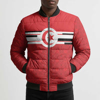 World Football 2026 Tunisia Custom Bomber Puffer Jacket Traditional Islamic Motif - Wonder Print Shop