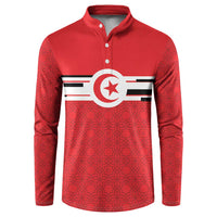 World Football 2026 Tunisia Custom Button Sweatshirt Traditional Islamic Motif