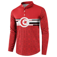 World Football 2026 Tunisia Custom Button Sweatshirt Traditional Islamic Motif