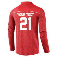 World Football 2026 Tunisia Custom Button Sweatshirt Traditional Islamic Motif
