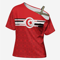 World Football 2026 Tunisia Custom Cross Shoulder Shirt Traditional Islamic Motif - Wonder Print Shop
