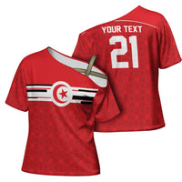 World Football 2026 Tunisia Custom Cross Shoulder Shirt Traditional Islamic Motif - Wonder Print Shop