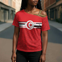 World Football 2026 Tunisia Custom Cross Shoulder Shirt Traditional Islamic Motif - Wonder Print Shop