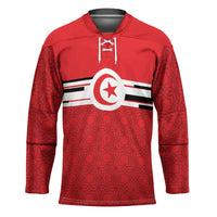 World Football 2026 Tunisia Custom Hockey Jersey Traditional Islamic Motif - Wonder Print Shop