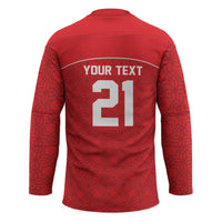 World Football 2026 Tunisia Custom Hockey Jersey Traditional Islamic Motif - Wonder Print Shop