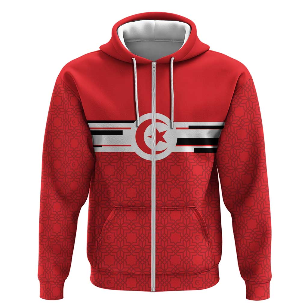 World Football 2026 Tunisia Custom Hoodie Traditional Islamic Motif - Wonder Print Shop