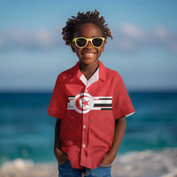 World Football 2026 Tunisia Custom Kid Hawaiian Shirt Traditional Islamic Motif - Wonder Print Shop