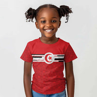 World Football 2026 Tunisia Custom Kid T shirt Traditional Islamic Motif - Wonder Print Shop